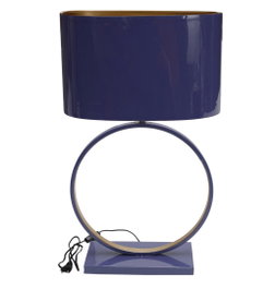 DKD Home Decor Lámpara de sobremesa de hierro lila 41x20x71 cm