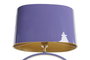 DKD Home Decor Lámpara de sobremesa de hierro lila 41x20x71 cm