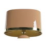 DKD Home Decor Lámpara de sobremesa de hierro lacado rosa y dorado