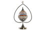 DKD Home Decor Lámpara Sobremesa Árabe Casablanca Metal Cristal Multicolor 32.5 x 47.5 x 16 cm (2 Unidades)