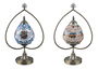 DKD Home Decor Lámpara Sobremesa Árabe Casablanca Metal Cristal Multicolor 32.5 x 47.5 x 16 cm (2 Unidades)