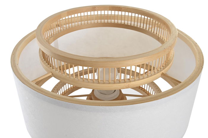 DKD Home Decor Lámpara Sobremesa Urban Marrón Claro Blanco 36 x 48 x 36 cm