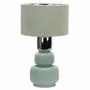 DKD Home Decor Lámpara de Sobremesa de Cerámica y Poliéster Verde Menta
