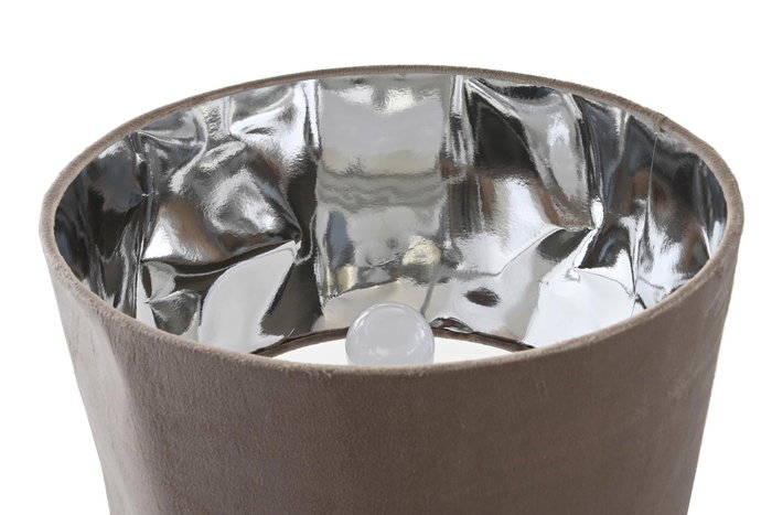 DKD Home Decor Lámpara de Sobremesa de Cerámica y Terciopelo Marrón DKD Home Decor Lámpara de Sobremesa de Cerámica y Terciopelo Marrón