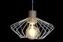 DKD Home Decor Lámpara de Techo de Metal y Pino, Surtido de 4 Colores, E27