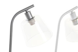 DKD Home Decor Lámpara Sobremesa Urban Blanco Rosa 4 Unidades 15 x 46 x 22 cm