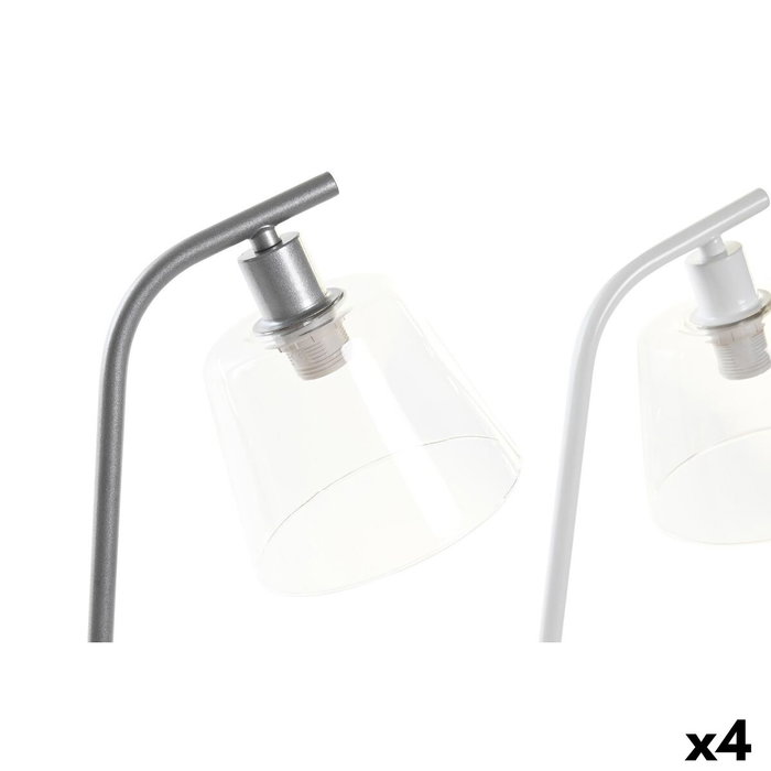 DKD Home Decor Lámpara de Sobremesa de Metal y Cristal con USB, E14, Surtido de 4 Colores