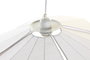 DKD Home Decor Lámpara de Techo Lino y Metal Abanico Blanco
