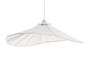 DKD Home Decor Lámpara de Techo Lino y Metal Abanico Blanco