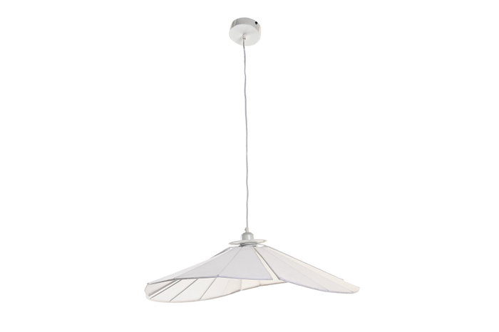 DKD Home Decor Lámpara de Techo Lino y Metal Abanico Blanco