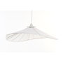 DKD Home Decor Lámpara de Techo Lino y Metal Abanico Blanco
