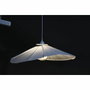 DKD Home Decor Lámpara de Techo Lino y Metal Abanico Blanco