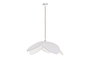 DKD Home Decor Lámpara de Techo Lino y Metal Blanco 70x70x16 5 Hojas