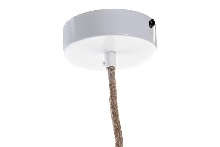 DKD Home Decor Lámpara de Techo Lino y Metal Blanco 70x70x16 5 Hojas DKD Home Decor Lámpara de Techo Lino y Metal Blanco 70x70x16 5 Hojas