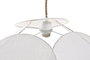 DKD Home Decor Lámpara de Techo Lino y Metal Blanco 70x70x16 5 Hojas