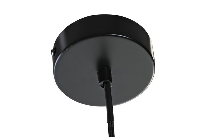 DKD Home Decor Lampara Techo Urban Negro Blanco Metal Ratan 35 x 22 x 35 cm (2 Unidades)