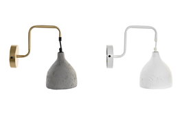 DKD Home Decor Lámpara Aplique Metal y Cemento Pack de 2, Surtido de Colores