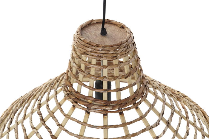 DKD Home Decor Lámpara Techo Urban 56 x 34 x 56 cm Marrón Ratán E27