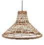 DKD Home Decor Lámpara de Techo de Ratán Marrón Natural 56x56x34 cm