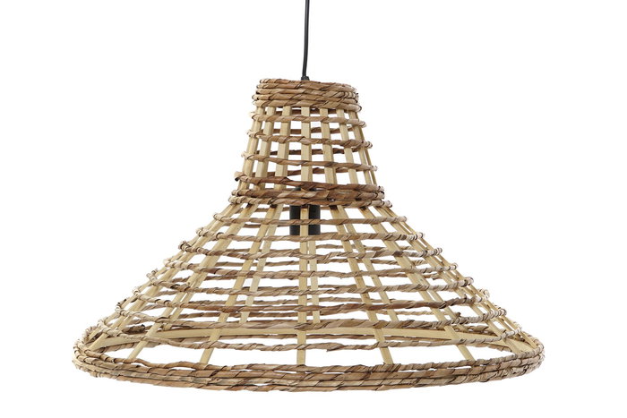 DKD Home Decor Lámpara Techo Urban 56 x 34 x 56 cm Marrón Ratán E27