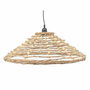 DKD Home Decor Lámpara de Techo de Ratán Marrón 57x57x22 cm