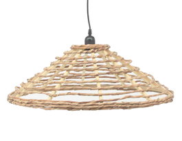 DKD Home Decor Lámpara de Techo de Ratán Marrón 57x57x22 cm
