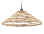 DKD Home Decor Lámpara de Techo de Ratán Marrón 57x57x22 cm