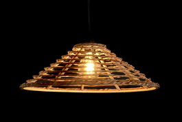 DKD Home Decor Lámpara de Techo de Ratán Marrón 57 x 22 x 57 cm