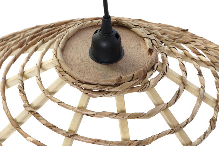 DKD Home Decor Lámpara de Techo de Ratán Marrón 57 x 22 x 57 cm