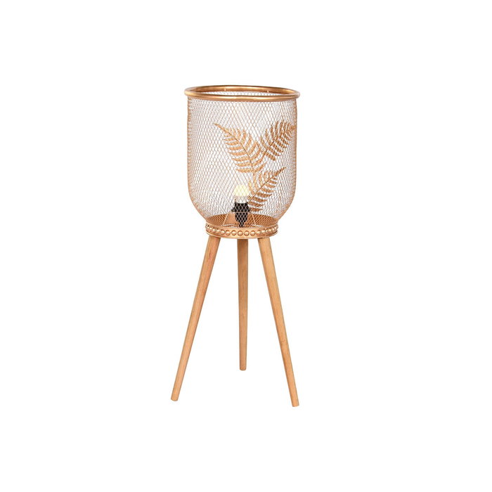 DKD Home Decor Lámpara de Sobremesa Metal y Pino Hoja Dorado DKD Home Decor Lámpara de Sobremesa Metal y Pino Hoja Dorado