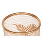 DKD Home Decor Lámpara de Sobremesa Metal y Pino Hoja Dorado