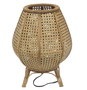 DKD Home Decor Lámpara de Sobremesa de Ratán Marrón Natural