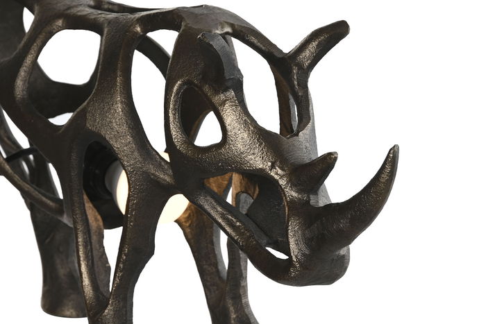 DKD Home Decor Lámpara Sobremesa Aluminio Dorado 11 x 22 x 44 cm