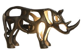 DKD Home Decor Lámpara Sobremesa Aluminio Dorado 11 x 22 x 44 cm