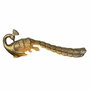 DKD Home Decor Lámpara de Sobremesa de Aluminio Pavo Real Dorado y Plateado