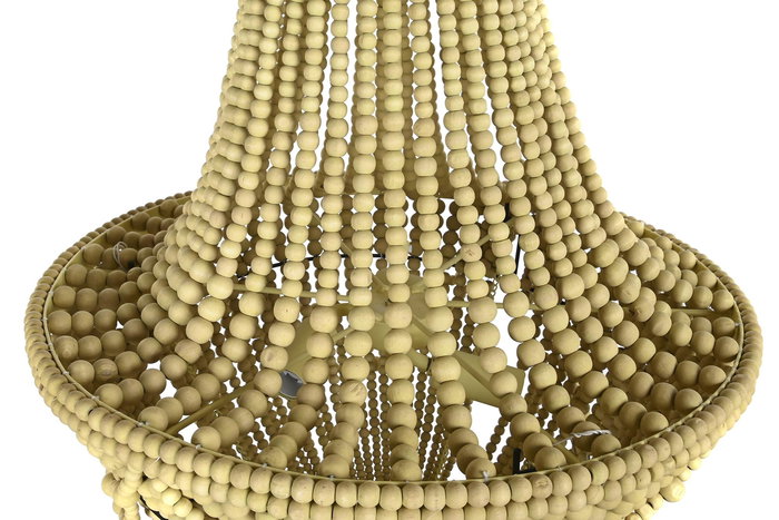 DKD Home Decor Lámpara Techo Tradicional 50 x 73 x 50 cm Metal MDF Bolas Hecho a Mano