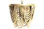 DKD Home Decor Lámpara de Techo de Bolas en Metal y MDF 35x35x95 cm