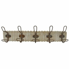 DKD Home Decor Perchero de Pared de Mango y Hierro Natural