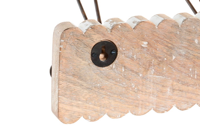 DKD Home Decor Perchero de Pared Colonial Natural 61 x 21 x 10 cm