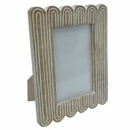 DKD Home Decor Marco de Fotos 10x15 Mango Decapé Natural