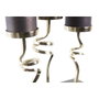 DKD Home Decor Portavelas de Cristal y Aluminio LEITH, 3 Velas, Gris/Dorado