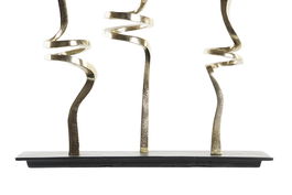 DKD Home Decor Portavelas Gris Dorado Cristal Aluminio 37 x 16 x 47 cm