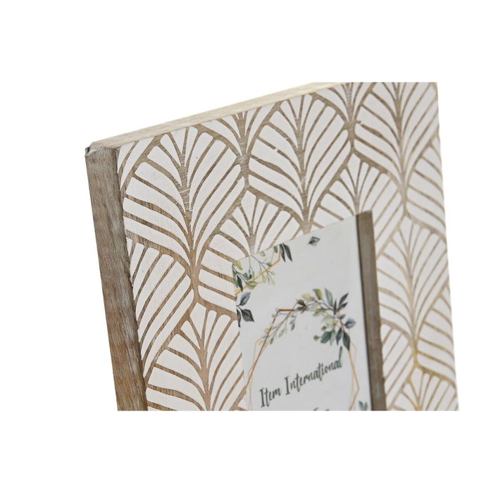 DKD Home Decor Marco de Fotos de Mango 10x15 con Acabado Decapé y Detalles de Ramas