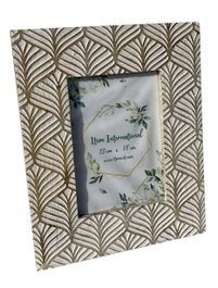 DKD Home Decor Marco Foto 13X18 Pikoh Urban Marron Blanco 22.5 x 28 x 2 cm