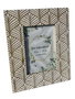 DKD Home Decor Marco de Fotos PIKOH 13x18 de Mango y Cristal Marrón y Blanco