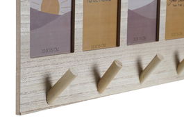 DKD Home Decor Perchero Boho Natural Multicolor 5 x 23.5 x 56 cm
