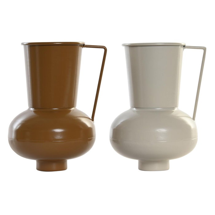 DKD Home Decor Jarrón Metal 13x12,5x17 Surtido de 2 Unidades