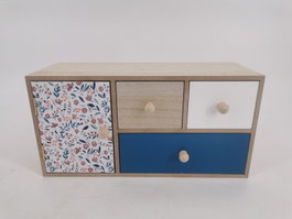 DKD Home Decor Joyero Multicolor con 4 Cajones de MDF