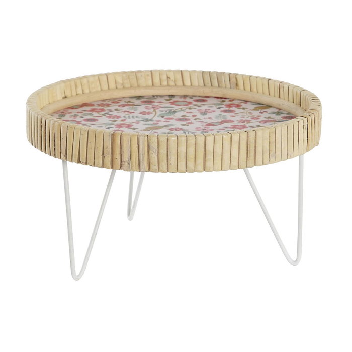 DKD Home Decor Bandeja de Decoración Country Floral Natural MDF y Metal 26x26x14,5 cm DKD Home Decor Bandeja de Decoración Country Floral Natural MDF y Metal 26x26x14,5 cm