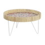 DKD Home Decor Bandeja de Decoración Country Floral Natural MDF y Metal 26x26x14,5 cm
